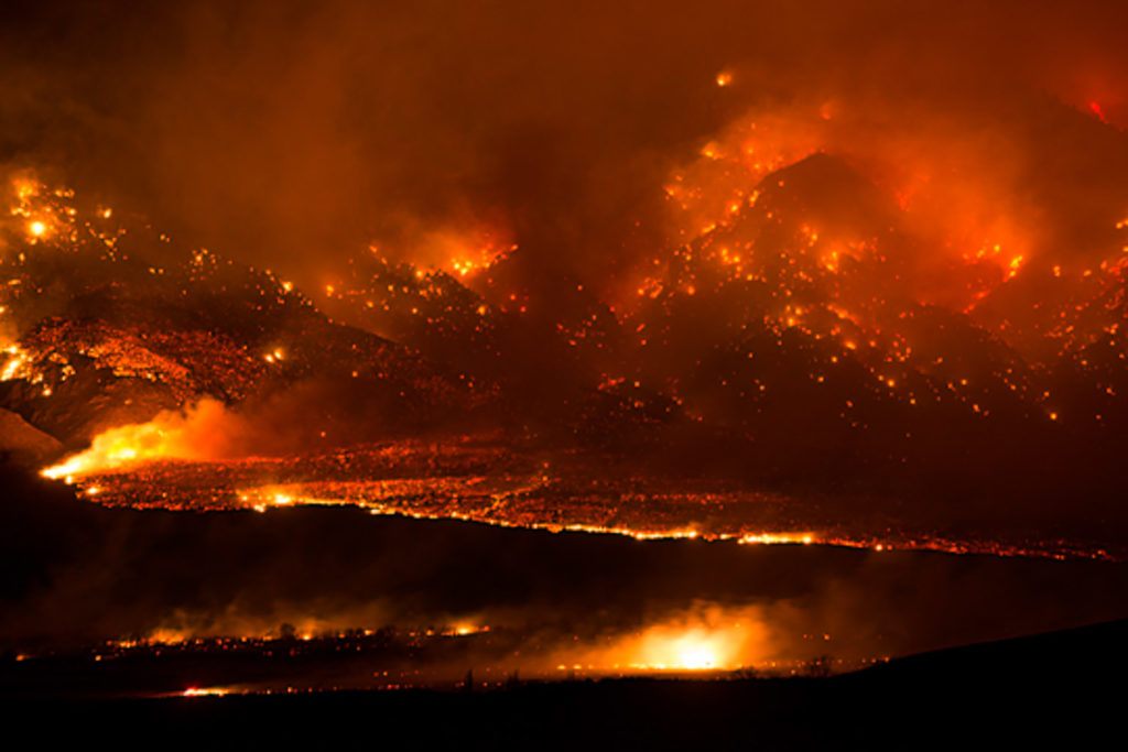 The 2015 Round Fire turned the area around Swall Meadows, CA into a raging inferno.