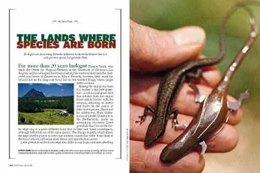 the lands where species are born