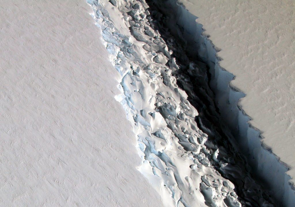 massive iceberg breaks away from antarctica