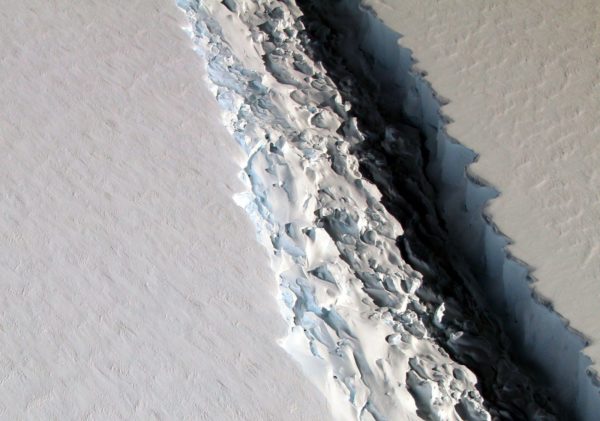 massive iceberg breaks away from antarctica