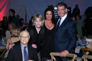 Norman and Lyn Lear,   Keely Shaye and Pierce Brosnan.