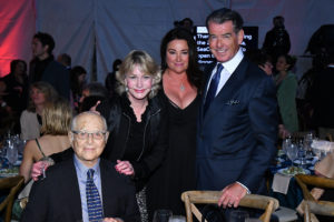 Norman and Lyn Lear, Keely Shaye and Pierce Brosnan.