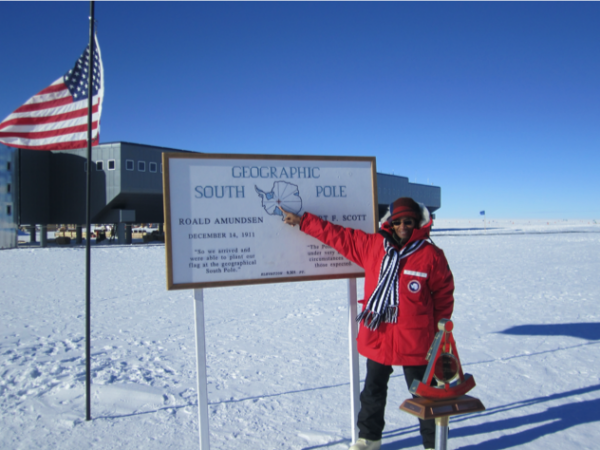 Marilyn Raphael in the field in Antarctica