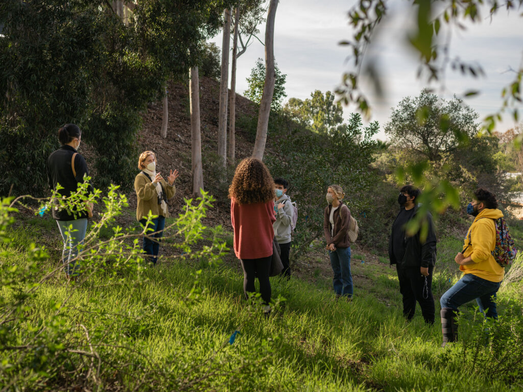 Sage Hill serves as a living laboratory for these environmental science students.