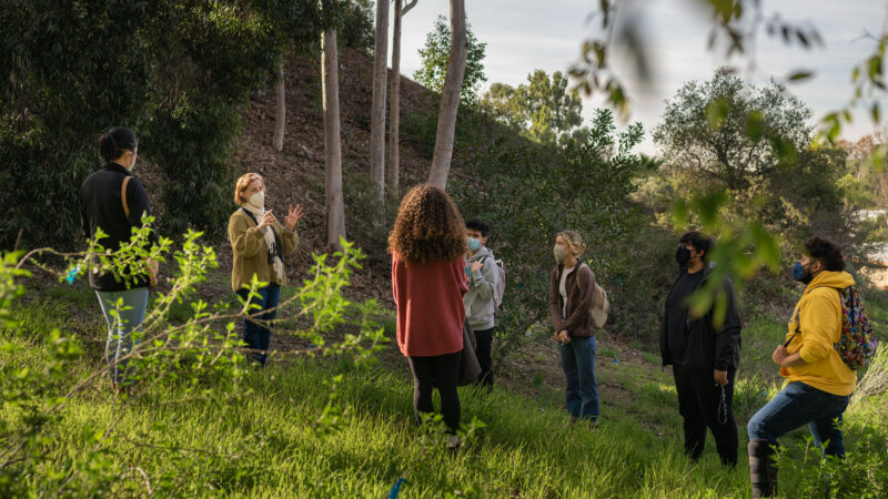 Sage Hill serves as a living laboratory for these environmental science students.