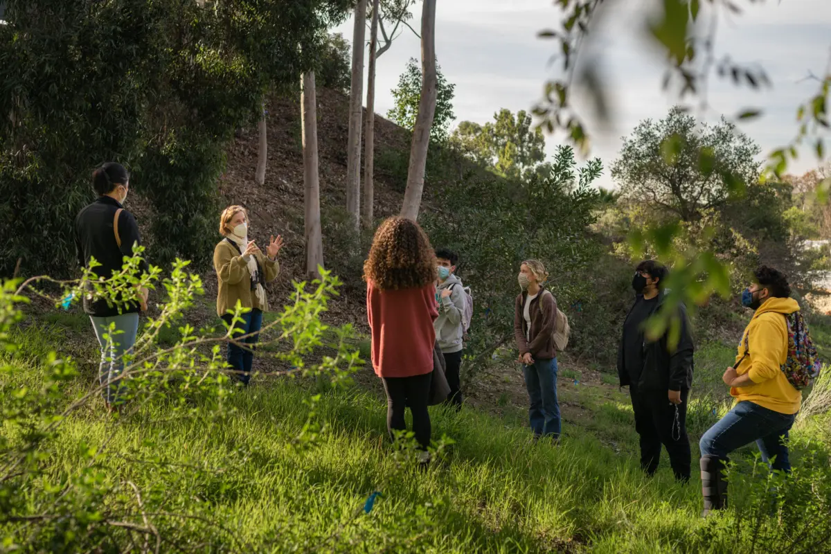 Sage Hill serves as a living laboratory for these environmental science students.
