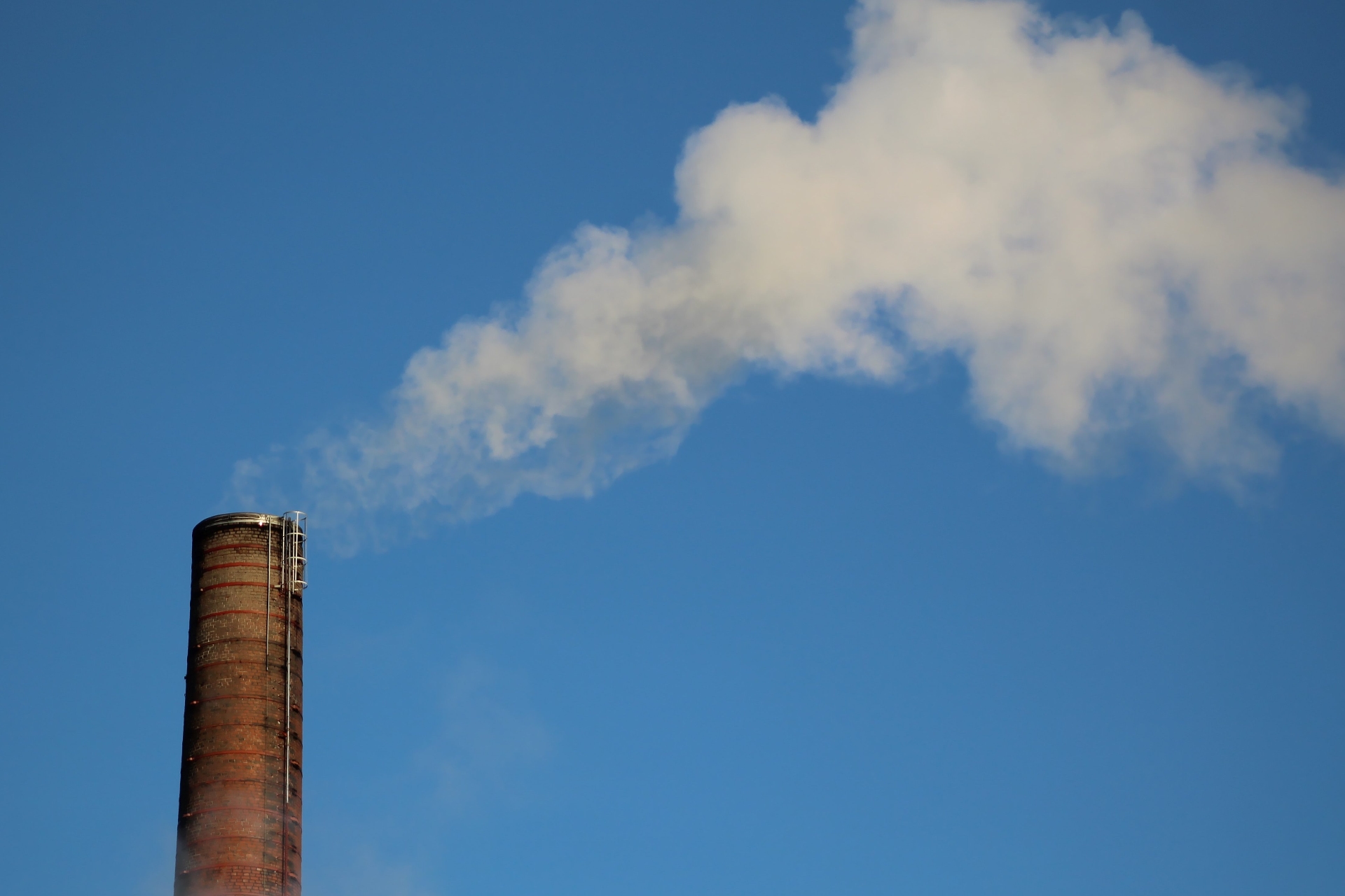 Smokestack emitting smoke