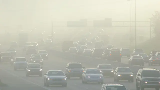 Polluted freeway