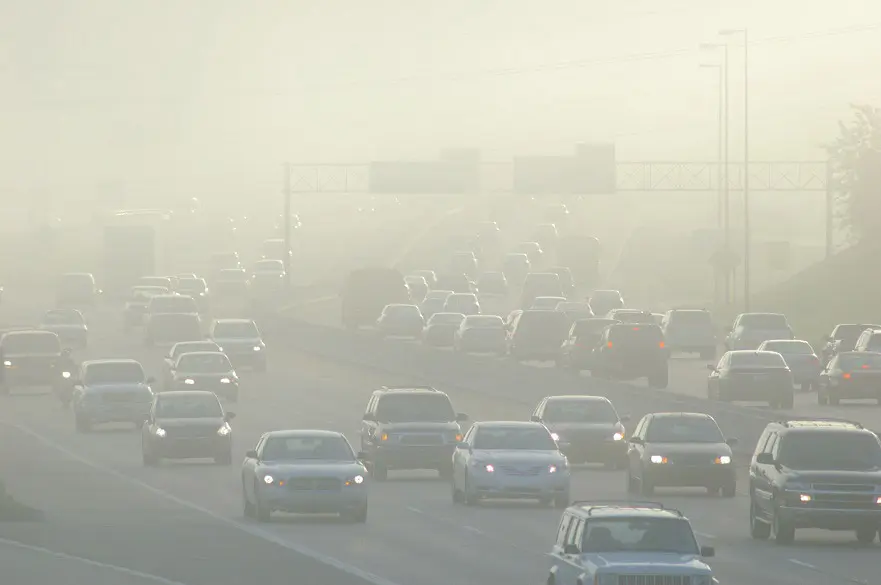 Polluted freeway