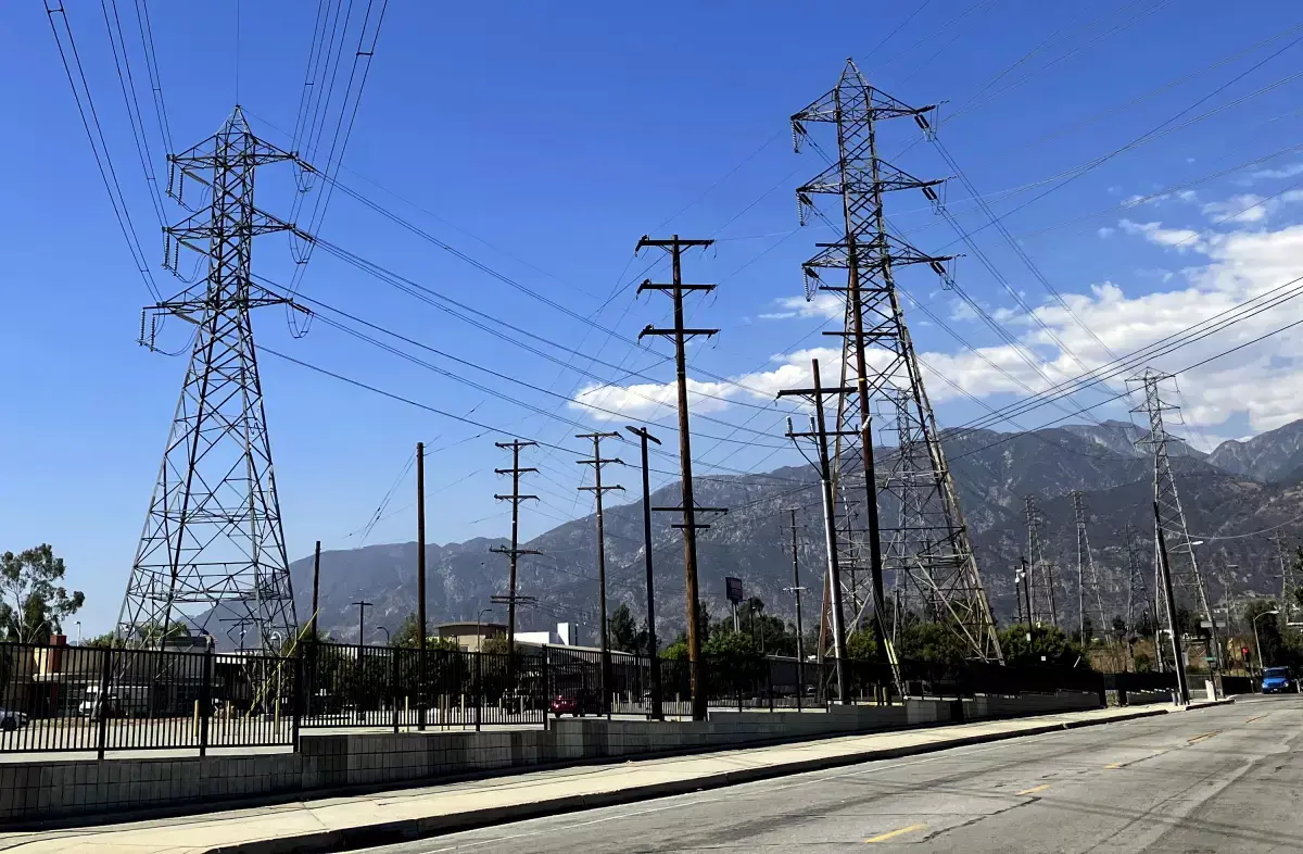 Electric distribution infrastructure in Los Angeles.