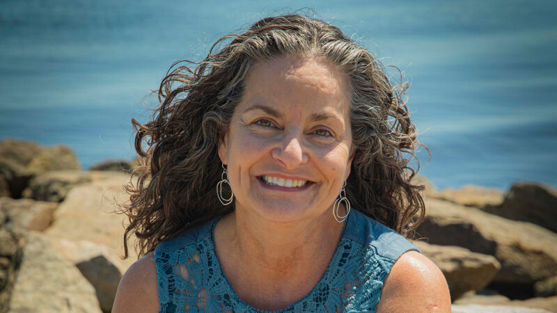 Catalina Martinez in front of the Ocean / Credit: Nora Lewis