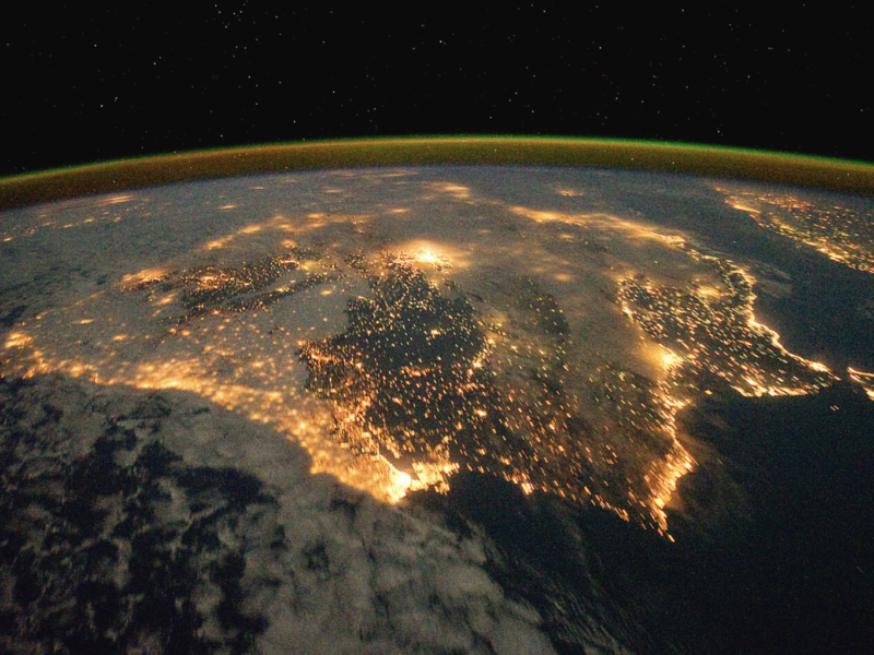 Iberian Peninsula at Night | NASA‘s Earth Observatory
