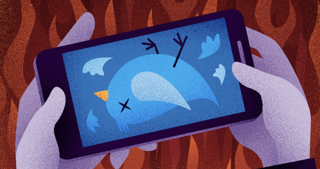 Twitter, phone graphic