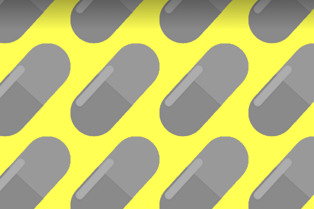 Pills neon background