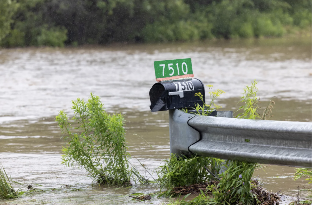 A mailbox sits in front of a flooded property on Route 11 on July 10, 2023 in Londonderry, Vermont. Scott Eisen/Getty Images