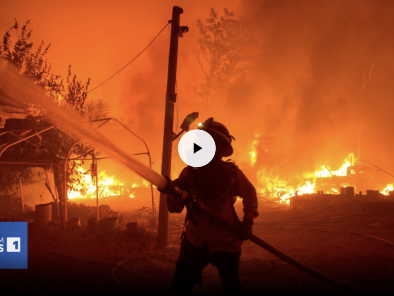 A firefighter works against the Lake Hughes Fire in Angeles National Forest north of Santa Clarita in August. (Associated Press) \ wildfire