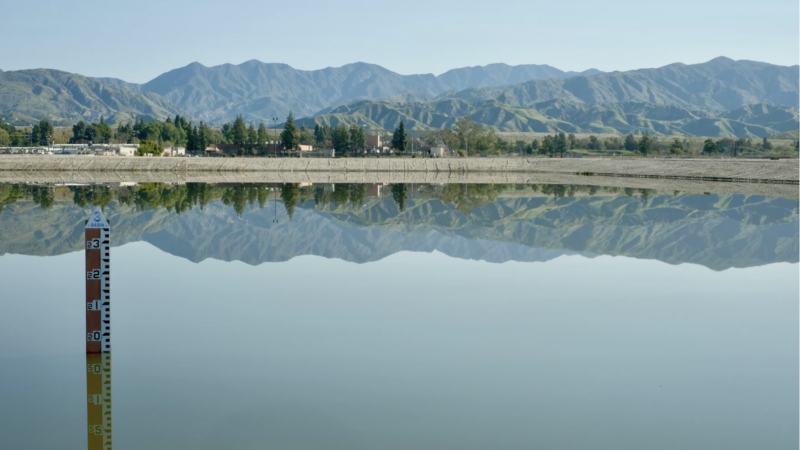 Hansen spreading grounds in Sun Valley is one of L.A. County's largest stormwater capture and flood control basins. (Erin Stone / LAist)