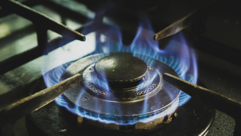 Gas Stove burning