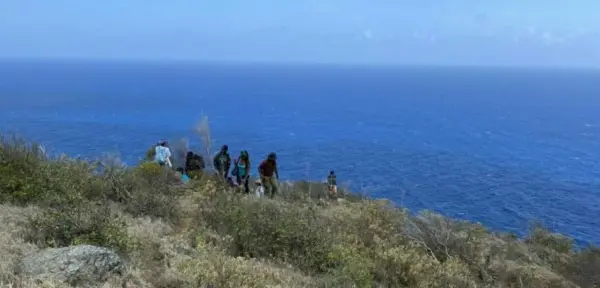 Critical Ecology Lab researchers on a field trip to the ocean