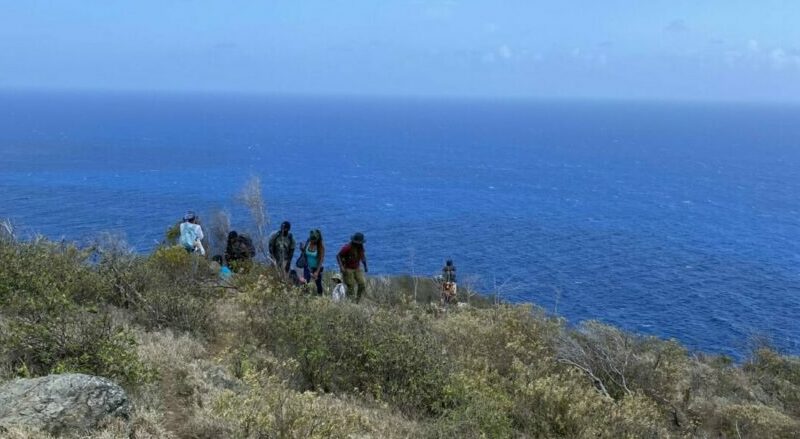 Critical Ecology Lab researchers on a field trip to the ocean