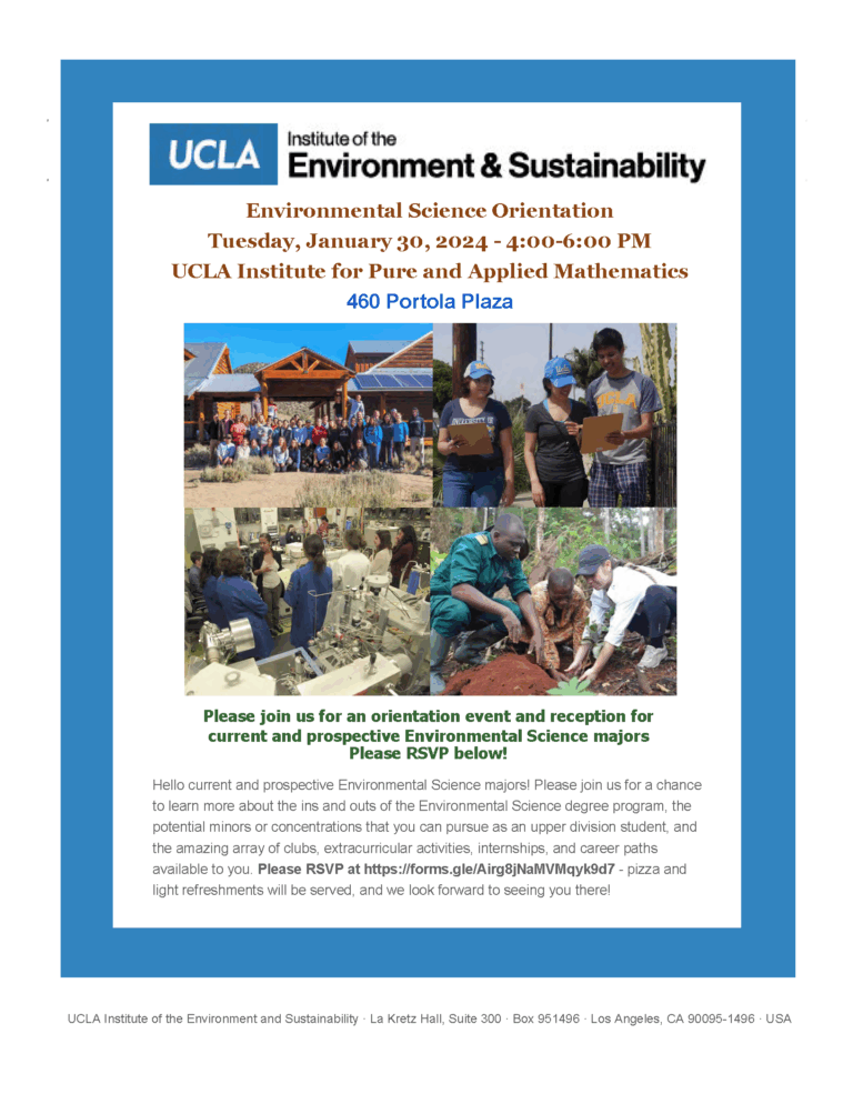 Environmental Science Orientation 2024 — Institute of the Environment