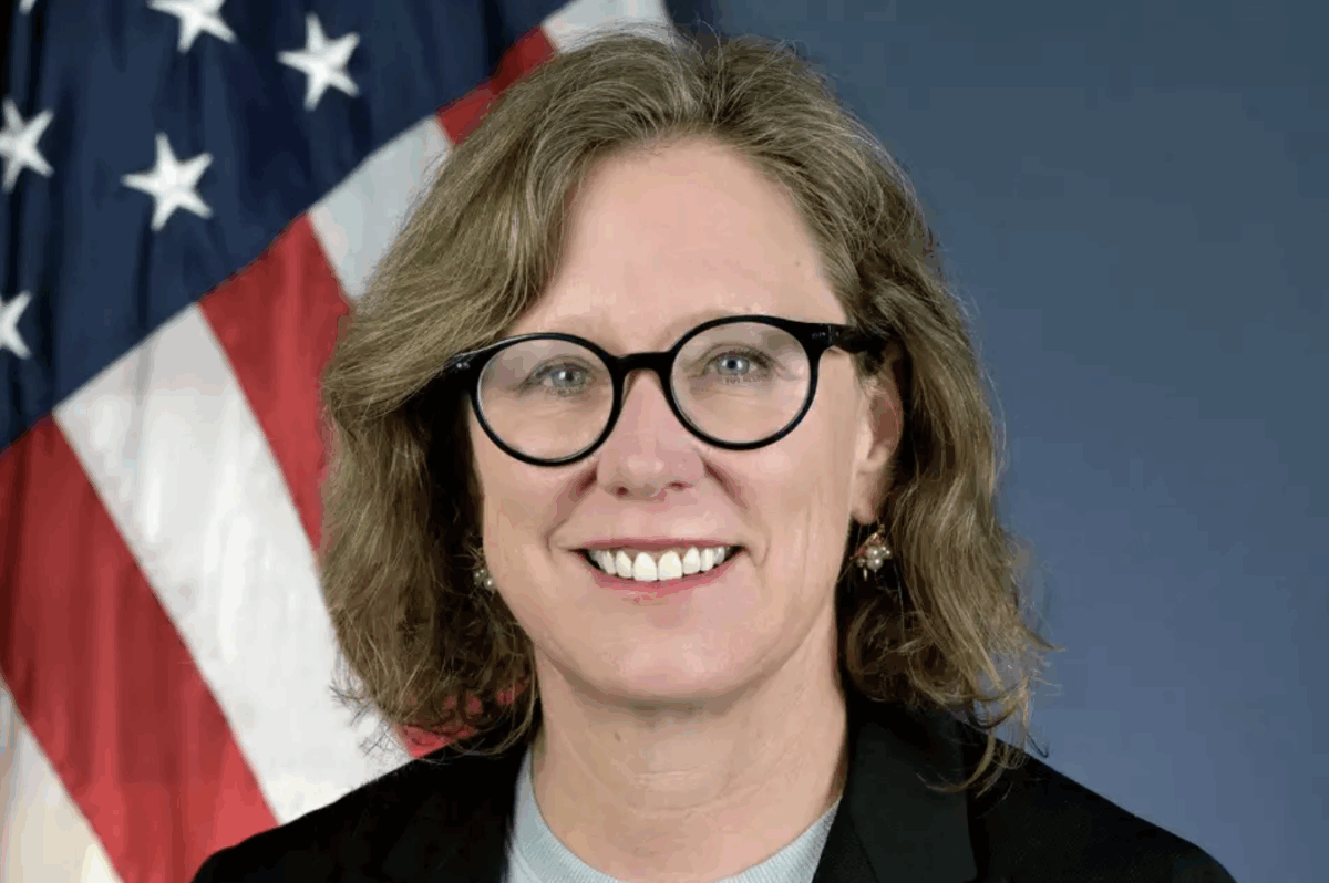 Ann Carlson, shown in an undated photo, has served as acting administrator of the National Highway Traffic Safety Administration, where she started as chief counsel in 2021. Carlson is leaving the agency on Wednesday to resume teaching at the UCLA School of Law.(NHTSA via AP)