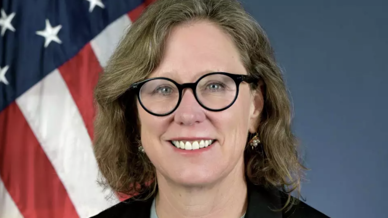 Ann Carlson, shown in an undated photo, has served as acting administrator of the National Highway Traffic Safety Administration, where she started as chief counsel in 2021. Carlson is leaving the agency on Wednesday to resume teaching at the UCLA School of Law.(NHTSA via AP)