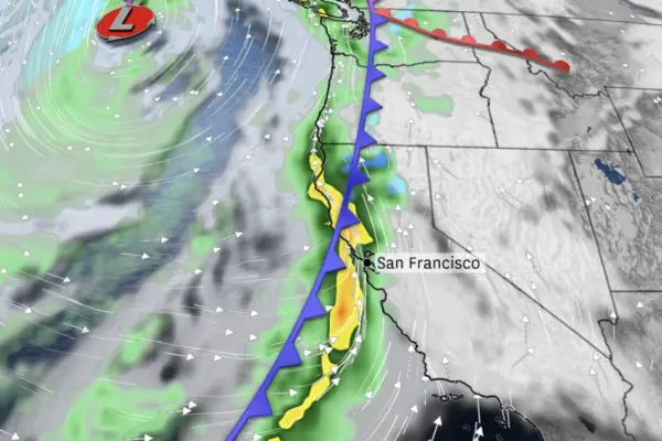 super extended jet stream means for California's storm forecast