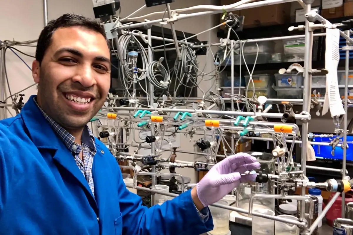 Dr. Amr Khalaf Shahat Omran in his lab