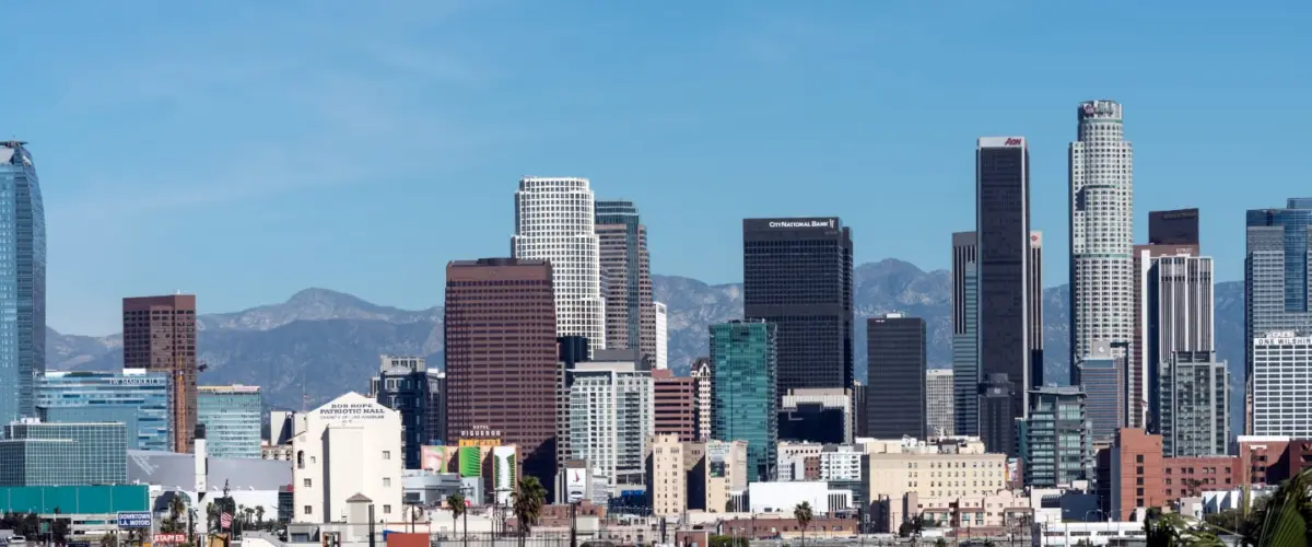 Skyline of Los Angeles. Original image from Carol M. Highsmith’s America, Library of Congress collection. Digitally enhanced by rawpixel. by Carol M Highsmith is licensed under CC-CC0 1.0