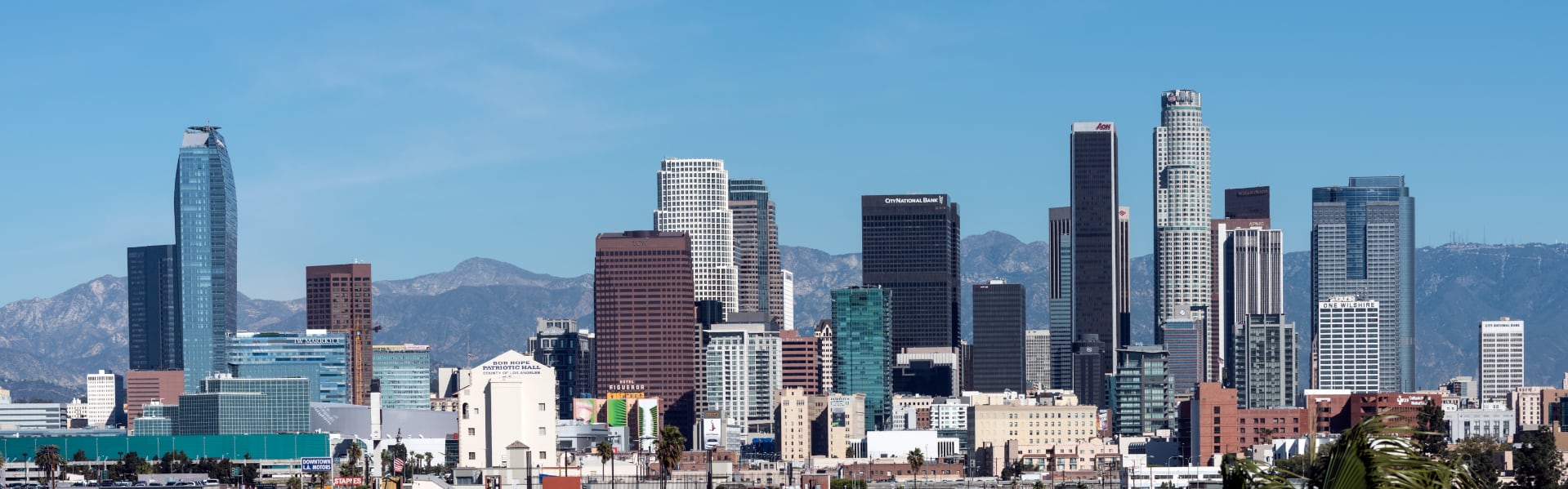Skyline of Los Angeles. Original image from Carol M. Highsmith’s America, Library of Congress collection. Digitally enhanced by rawpixel. by Carol M Highsmith is licensed under CC-CC0 1.0
