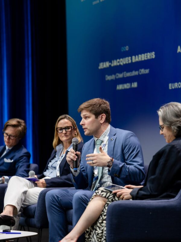 Panel 1 of the Blue Economy and Finance Forum (BEFF) at the Institut océanographique de Monaco, photographed on May 28, 2026. Photo: Steven Fox.