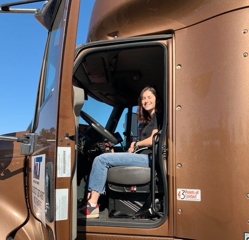 Sheinberg, checking out Zero-Emissions trucks at the Port of Los Angeles