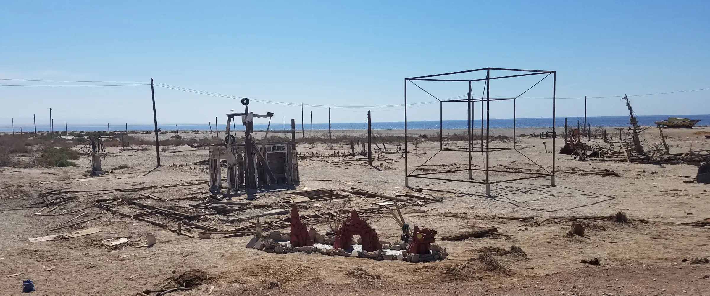 Abandoned Ruins near the Salton Sea, Bombay Beach, California.