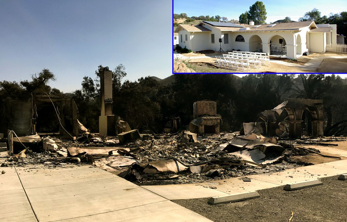 one of two buildings at ucla research station burned in woolsey fire
