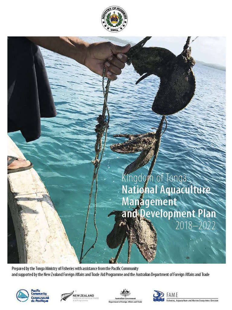 Kingdom of Tonga National Aquaculture Management and Development Plan 2018-2022