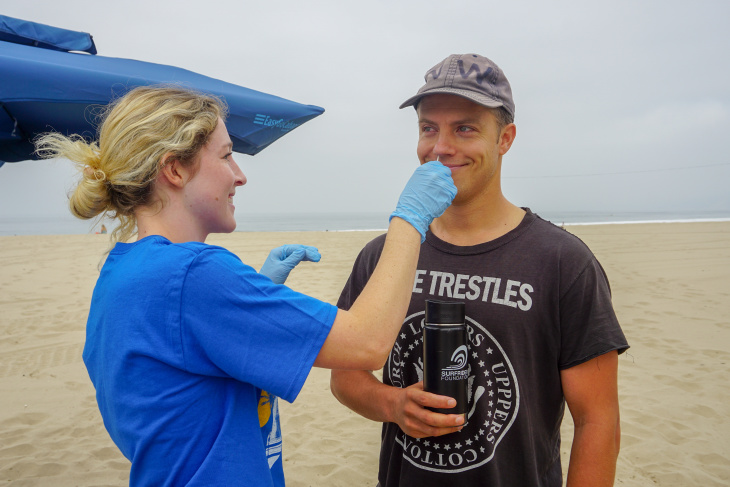 la surfers are covered in germs and scientists are stoked to study them