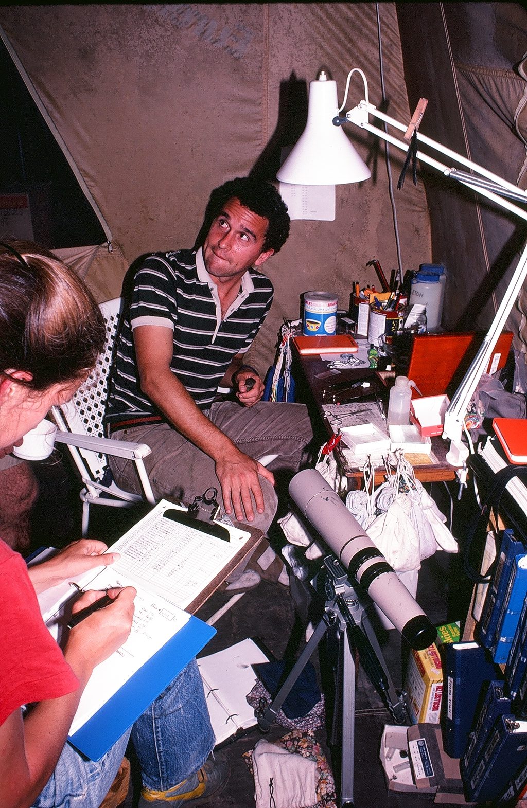 In the mid 1980s, Tom Smith spent three months researching the seedcracker from a tent in the rainforest.